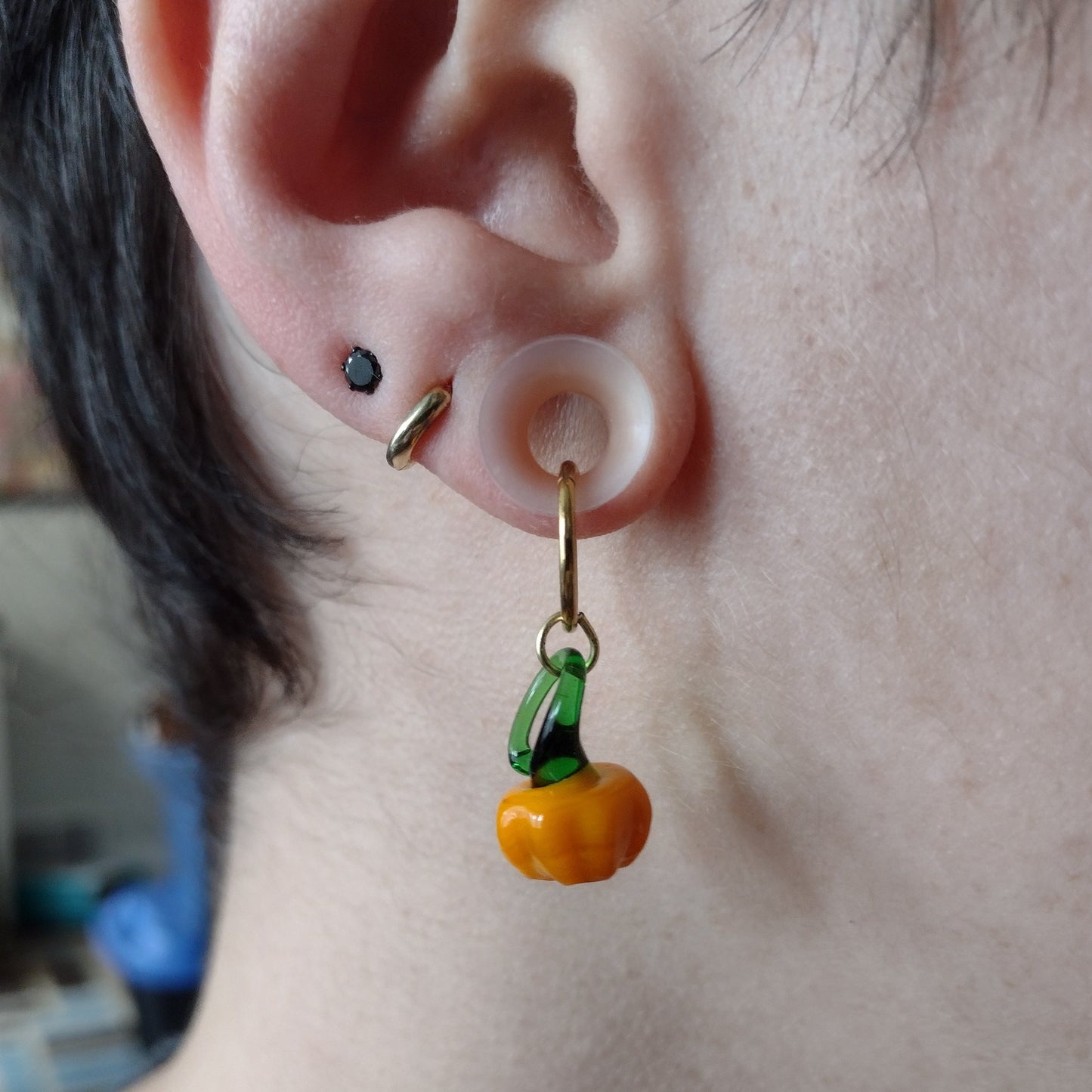 Autumn Glass Minimalist Earrings