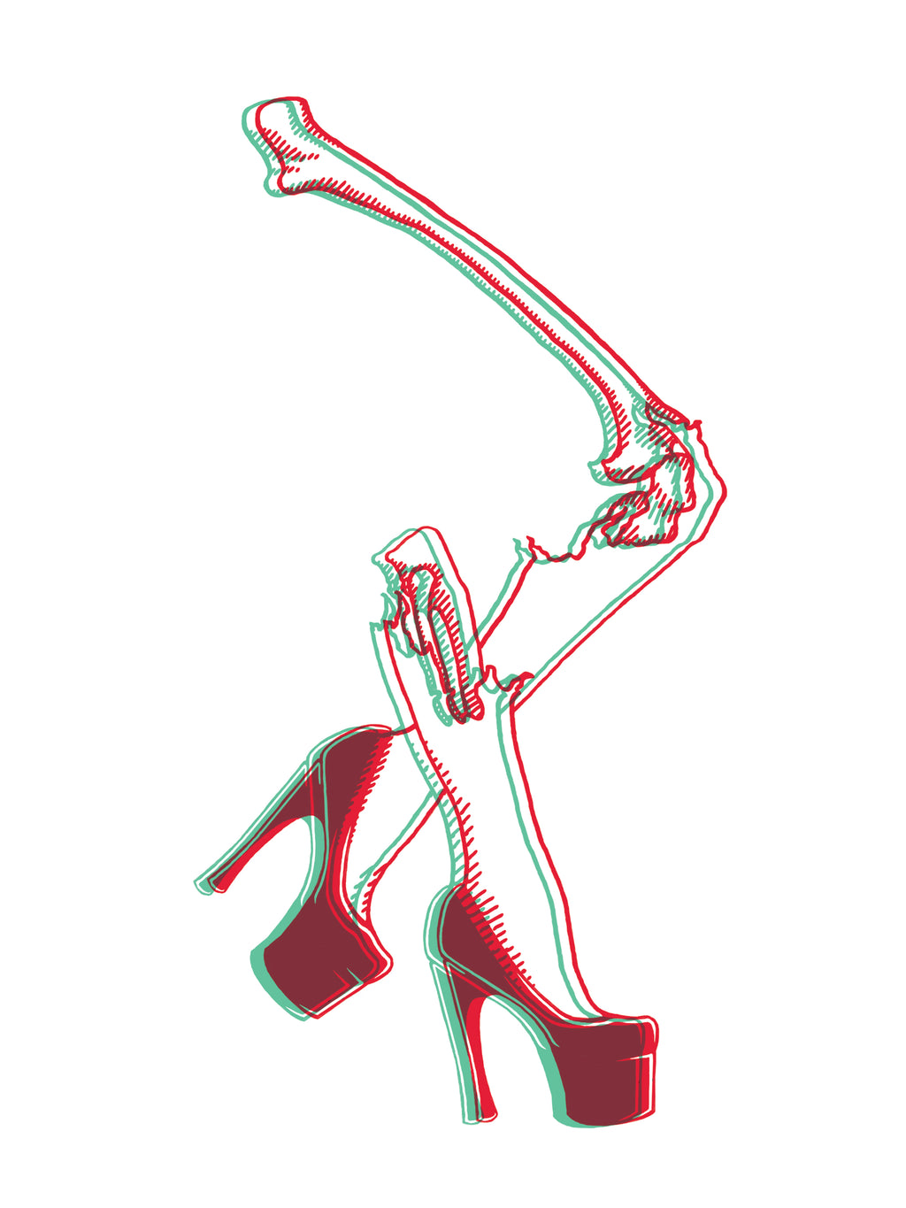 Offset Legs Print
