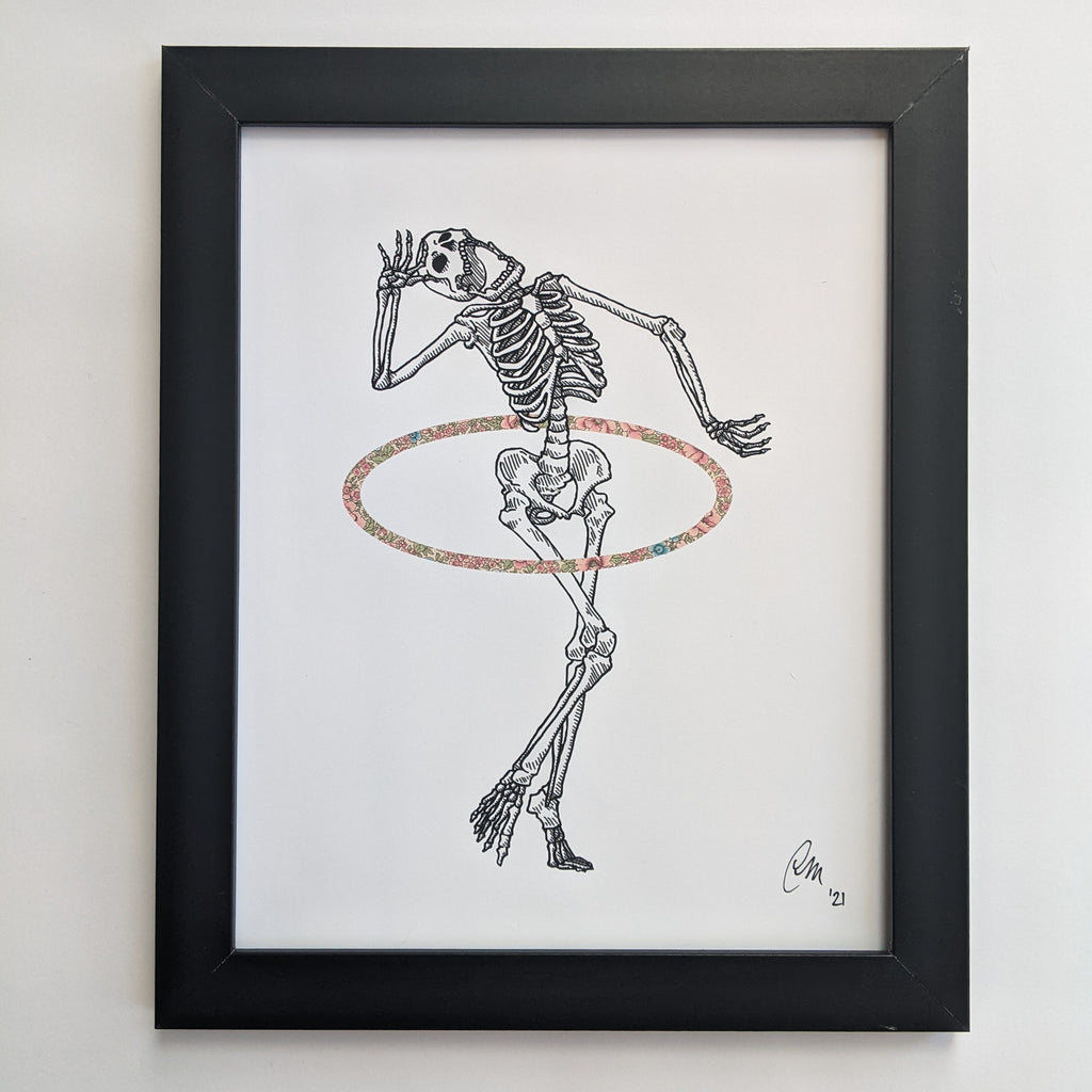 Hooping Skeleton Print